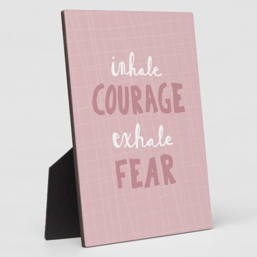 恐怖を吐き出す勇気を吸い込む フォトプラーク (側面)