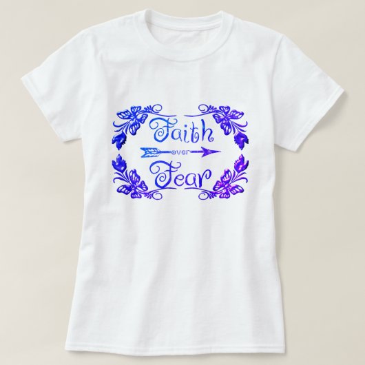 恐怖を超える信仰 Tシャツ (デザイン正面)