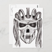恐怖スカル ポストカード (正面/裏面)