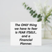 恐怖ファイナンシャルプランナー ポストカード (スタンド正面)