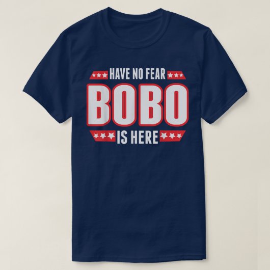 恐怖不要 ボボがここに Tシャツ (デザイン正面)
