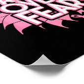 恐怖以上の乳がん認識度ピンク ポスター (角)