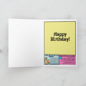 恐怖喜劇的なスタイルの誕生日 カード (内部)