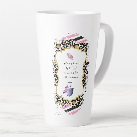 恐怖心から自由を求める数々のグラボワ カフェラテマグ (右アングル)