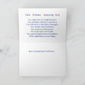 恐怖心に対する信仰の折り畳まれたグリーティングカード カード (内部)