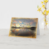 恐怖心に対する信仰の折り畳まれたグリーティングカード カード (黄色い花)