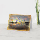 恐怖心に対する信仰の折り畳まれたグリーティングカード カード (正面)