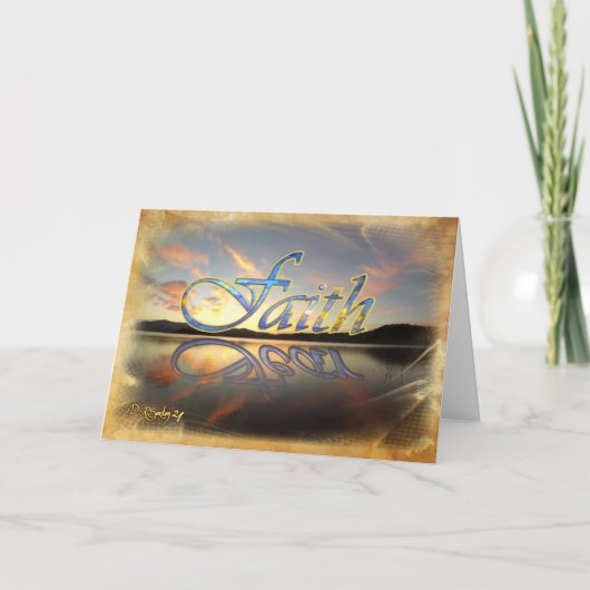 恐怖心に対する信仰の折り畳まれたグリーティングカード カード (正面)