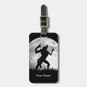 恐怖狼人間の満月の変形-カッコいい ラゲッジタグ (正面縦)