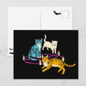 恐怖猫カルトハロウィン招待状 シーズンポストカード (正面/裏面)