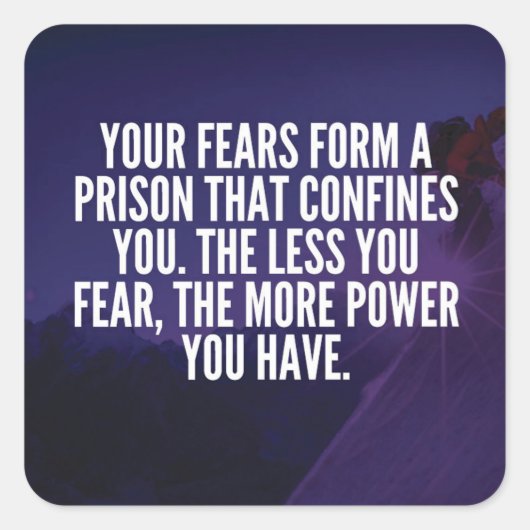 恐怖 – やる気を起こさせる スクエアシール (正面)