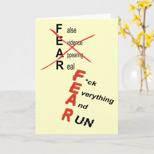 恐怖 カード (黄色い花)