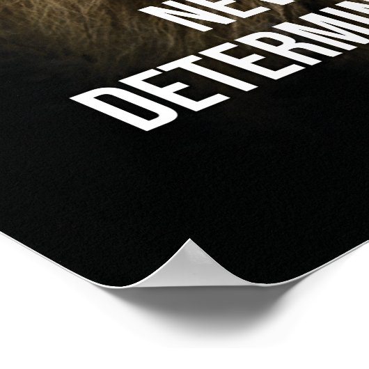 恐怖 – ライオンやる気を起こさせる ポスター (角)