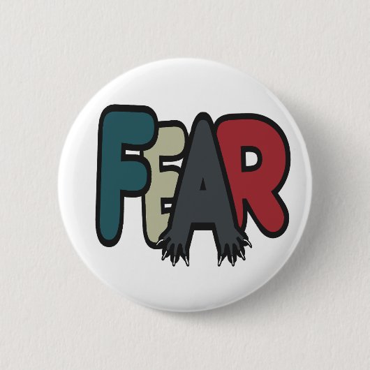 恐怖 缶バッジ (正面)