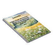 恐怖Not Bible Verse水彩自然野草 ノートブック (右側)