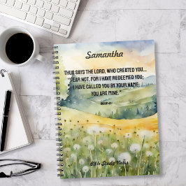 恐怖Not Bible Verse水彩自然野草 ノートブック