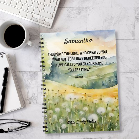 恐怖Not Bible Verse水彩自然野草 ノートブック