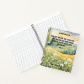 恐怖Not Bible Verse水彩自然野草 ノートブック (内部)