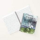 恐怖Not Bible Verse Water color自然クリスチャン ノートブック (内部)