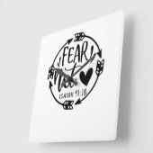 恐怖Not Isaiah 41 10-01 スクエア壁時計 (傾斜)