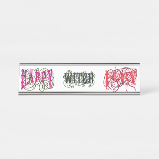 恐怖x 3 デスクネームプレート (正面)