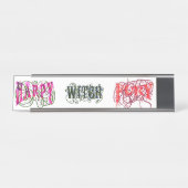 恐怖x 3 デスクネームプレート (正面)