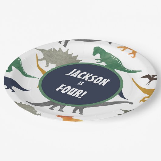 恐数々の竜紙プレート ペーパープレート (アングル)