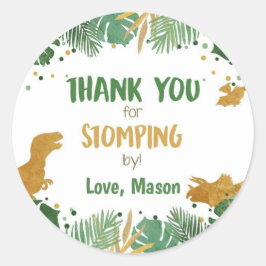 恐竜ありがとう小狼誕生日 ラウンドシール