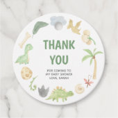 恐竜ありがとう赤ちゃんシャワー男女兼用 フェイバータグ (正面)