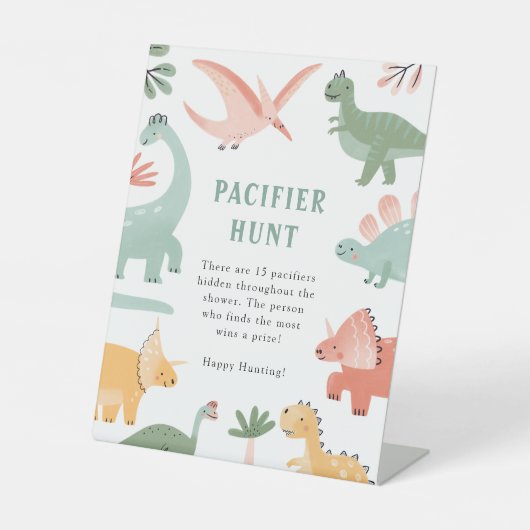 恐竜おしゃぶり記号 台座サイン (正面)