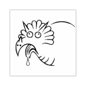 恐竜おっちょこちょいのトリケラトプス木工スタンプ ラバースタンプ (インプリント)