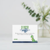 恐竜おむつラッフルチケット招待状インサート エンクロージャーカード (スタンド正面)