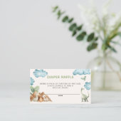 恐竜おむつラッフルベビーシャワー エンクロージャーカード (スタンド正面)