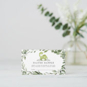 恐竜おむつラッフル赤ちゃんシャワーカード エンクロージャーカード (スタンド正面)