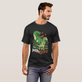 恐竜おもしろいかわいい父の日ダディサウルス Tシャツ (正面フル)