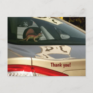 恐竜おもしろいのお礼のはがき ポストカード