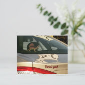 恐竜おもしろいのお礼のはがき ポストカード (スタンド正面)