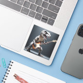 恐竜おもしろいのギタ遊アート シール (ノートパソコンとiPhone)