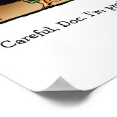 恐竜おもしろいのユーモアのポスター贈り物 ポスター (角)