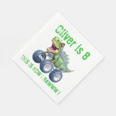 恐竜おもしろいの怪物トラック スタンダードランチョンナプキン (角)