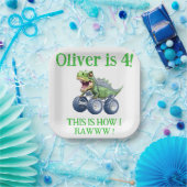 恐竜おもしろいの怪物トラック ペーパープレート (パーティー)