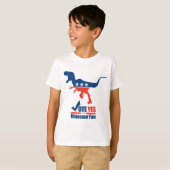 恐竜おもしろいの投票Yes Tシャツ (正面フル)