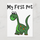 恐竜おもしろいの漫画は私の最初のペットを言う ポストカード (正面)