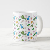 恐竜おもしろいの葉 ジャンボコーヒーマグカップ (正面右)