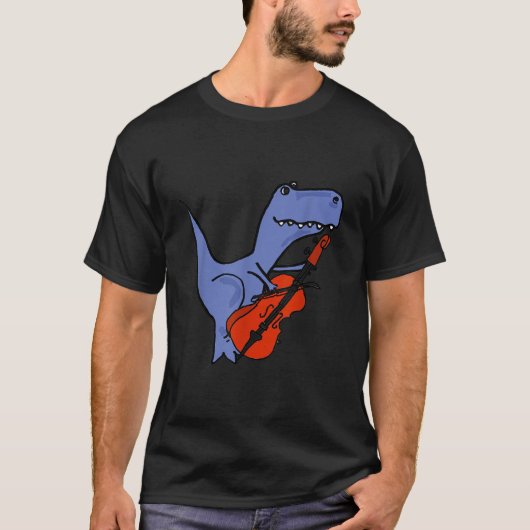 恐竜おもしろいの遊チェロ Tシャツ (正面)