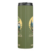 恐竜おもしろいアウトドアキャンモノグラムのピング タンブラー (裏面)