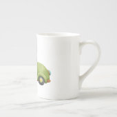 恐竜おもしろいアンティークカースクール子供の誕生日 ボーンチャイナマグカップ (右)