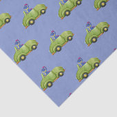 恐竜おもしろいアンティーク車の少年スクールキッド誕生日 薄葉紙 (詳細)