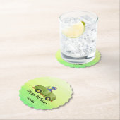 恐竜おもしろいアンティーク車の誕生日スクールボーイ ペーパーコースター (インサイチュ)