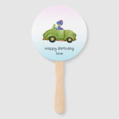 恐竜おもしろいアンティーク車B2S子供の誕生日パーティー ハンドファン (正面)